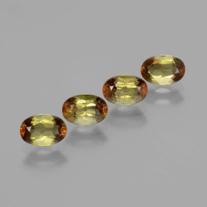Pedras preciosas de andaluzita multicolorido natural de 2,08 ct, corte oval, VS