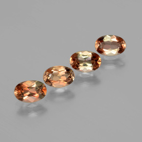 Pedras preciosas de andaluzita multicolorido natural de 1,97 ct, corte oval, VS