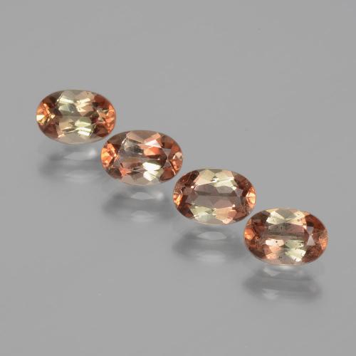 Pedras preciosas de andaluzita multicolorido natural de 2,31 ct, corte oval, VS