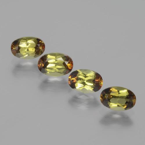 Pedras preciosas de andaluzita multicolorido natural de 2,12 ct, corte oval, VS