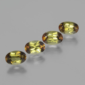 Pedras preciosas de andaluzita multicolorido natural de 2,12 ct, corte oval, VS