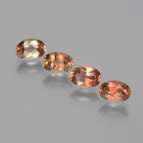 Pedras preciosas de andaluzita multicolorido natural de 2,21 ct, corte oval, VS