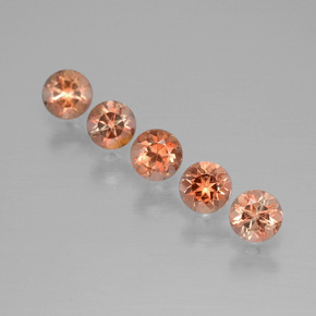 Pedras preciosas de andaluzita multicolorido natural de 1,55 ct, corte redondo, VS