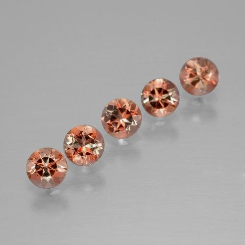 Pedras preciosas de andaluzita multicolorido natural de 1,38 ct, corte redondo, VS