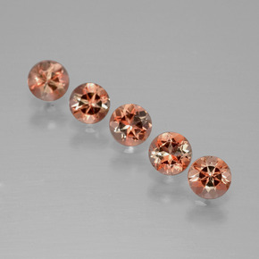 Pedras preciosas de andaluzita multicolorido natural de 1,38 ct, corte redondo, VS