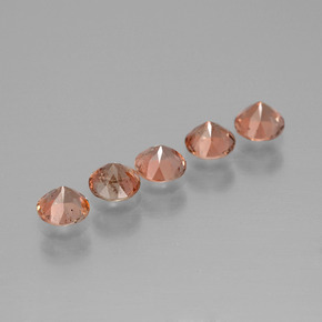 Pedras preciosas de andaluzita multicolorido natural de 1,38 ct, corte redondo, VS