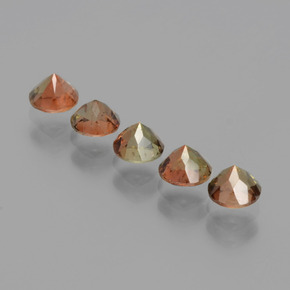 Pedras preciosas de andaluzita multicolorido natural de 1,60 ct, corte redondo, VS