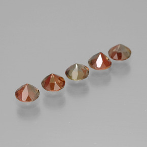 Pedras preciosas de andaluzita multicolorido natural de 1,43 ct, corte redondo, VS