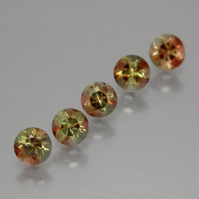 Pedras preciosas de andaluzita multicolorido natural de 1,43 ct, corte redondo, VS
