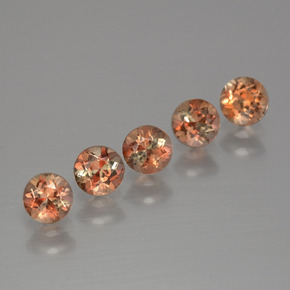 Pedras preciosas de andaluzita multicolorido natural de 1,58 ct, corte redondo, VS