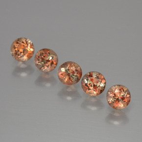 Pedras preciosas de andaluzita multicolorido natural de 1,58 ct, corte redondo, VS