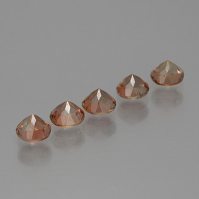 Pedras preciosas de andaluzita multicolorido natural de 1,58 ct, corte redondo, VS