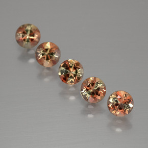 Pedras preciosas de Andaluzita Laranja acastanhado natural de  ct, Corte Redondo, VS