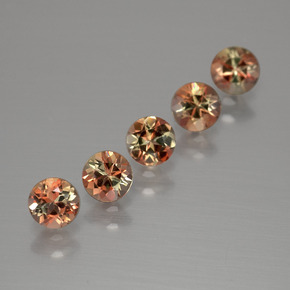 Pedras preciosas de Andaluzita Laranja acastanhado natural de  ct, Corte Redondo, VS