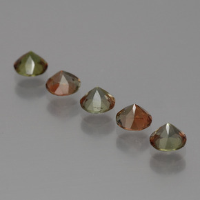 Pedras preciosas de andaluzita multicolorido natural de 1,47 ct, corte redondo, VS