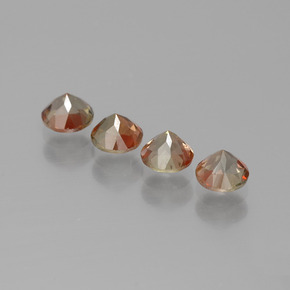 Pedras preciosas de andaluzita multicolorido natural de 1,24 ct, corte redondo, VS