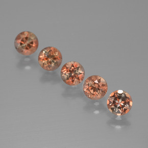 Pedras preciosas de andaluzita multicolorido natural de 1,43 ct, corte redondo, VS