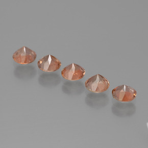 Pedras preciosas de andaluzita multicolorido natural de 1,43 ct, corte redondo, VS
