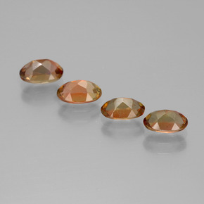 Pedras preciosas de andaluzita laranja natural de  ct, corte oval, VS