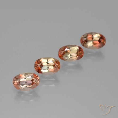 Pedras preciosas de andaluzita multicolorido natural de 2,19 ct, corte oval, VS