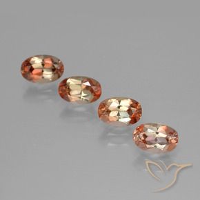 Pedras preciosas de andaluzita multicolorido natural de 2,19 ct, corte oval, VS