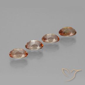 Pedras preciosas de andaluzita multicolorido natural de 2,19 ct, corte oval, VS