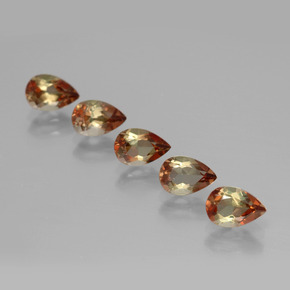 Pedras preciosas de andaluzita multicolorido natural de 2,28 ct, formato de pêra, VS
