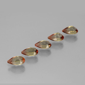 Pedras preciosas de andaluzita multicolorido natural de 2,28 ct, formato de pêra, VS
