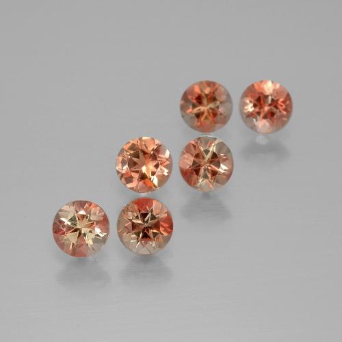 Pedras preciosas de andaluzita multicolorido natural de 1,67 ct, corte redondo, VS