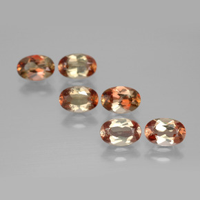 Pedras preciosas de andaluzita multicolorido natural de 2,69 ct, corte oval, VS
