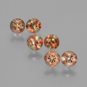 Pedras preciosas de andaluzita multicolorido natural de 1,75 ct, corte redondo, VS