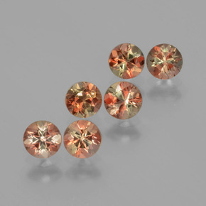 Pedras preciosas de andaluzita multicolorido natural de 1,75 ct, corte redondo, VS