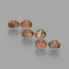 Pedras preciosas de andaluzita multicolorido natural de 1,75 ct, corte redondo, VS