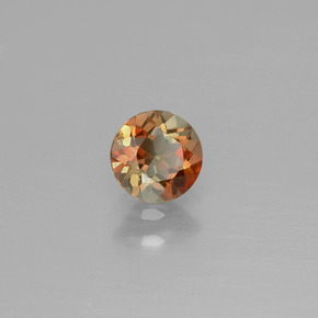 Andaluzita multicolorido natural 0,46ct, corte redondo, VS