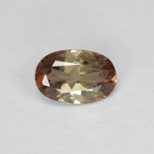 Andaluzita multicolorido natural 0,42ct, corte oval, VS