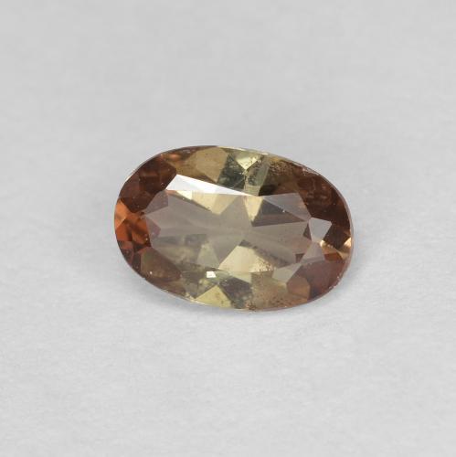 Andaluzita multicolorido natural 0,42ct, corte oval, VS