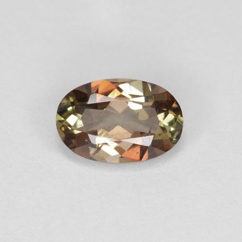 Andaluzita multicolorido natural 0,44ct, corte oval, VS-SI