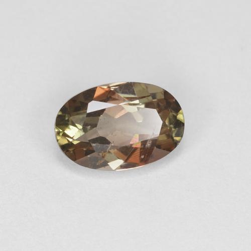 Andaluzita multicolorido natural 0,44ct, corte oval, VS-SI