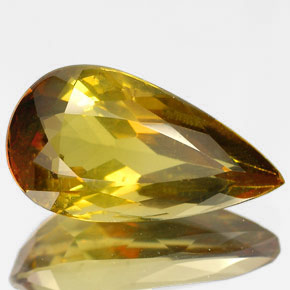 Andaluzita Multicolorido Natural 3.74ct, Formato de pêra, VS