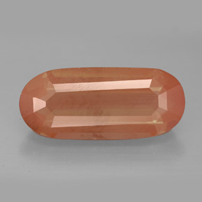 Andesina labradorita laranja natural 8,57ct, forma extravagante, VVS