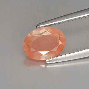 Labradorita andesina champanhe Natural 1.11ct, Corte Oval, VVS