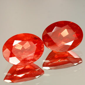 Pedras preciosas de Labradorita andesina Vermelho natural de  ct, Corte Oval, VVS