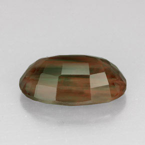 Andesina labradorita vermelho natural 4,83ct, corte oval, VVS-VS