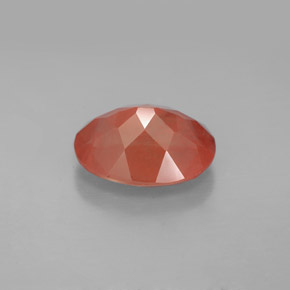Andesina labradorita vermelho natural 2,97ct, corte oval, VVS
