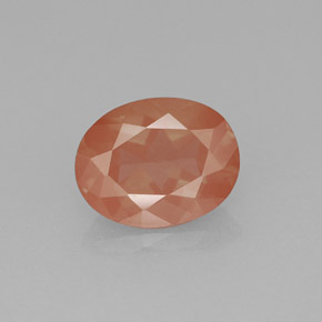 Andesina labradorita vermelho natural 1,81ct, corte oval, VVS