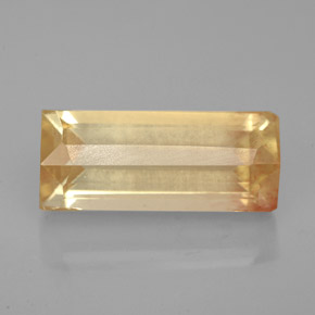 Andesina labradorita amarelo natural 3,90ct, baguete, VS