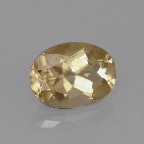 Andesina labradorita amarelo natural 1,58ct, corte oval, VVS-VS