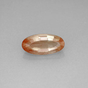 Andesina labradorita vermelho natural 1,21ct, corte oval, VVS