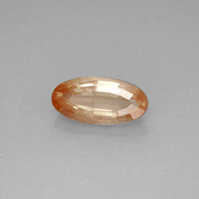 Andesina labradorita vermelho natural 1,21ct, corte oval, VVS