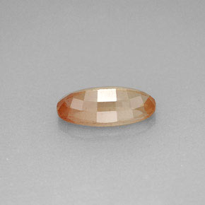 Andesina labradorita vermelho natural 1,21ct, corte oval, VVS